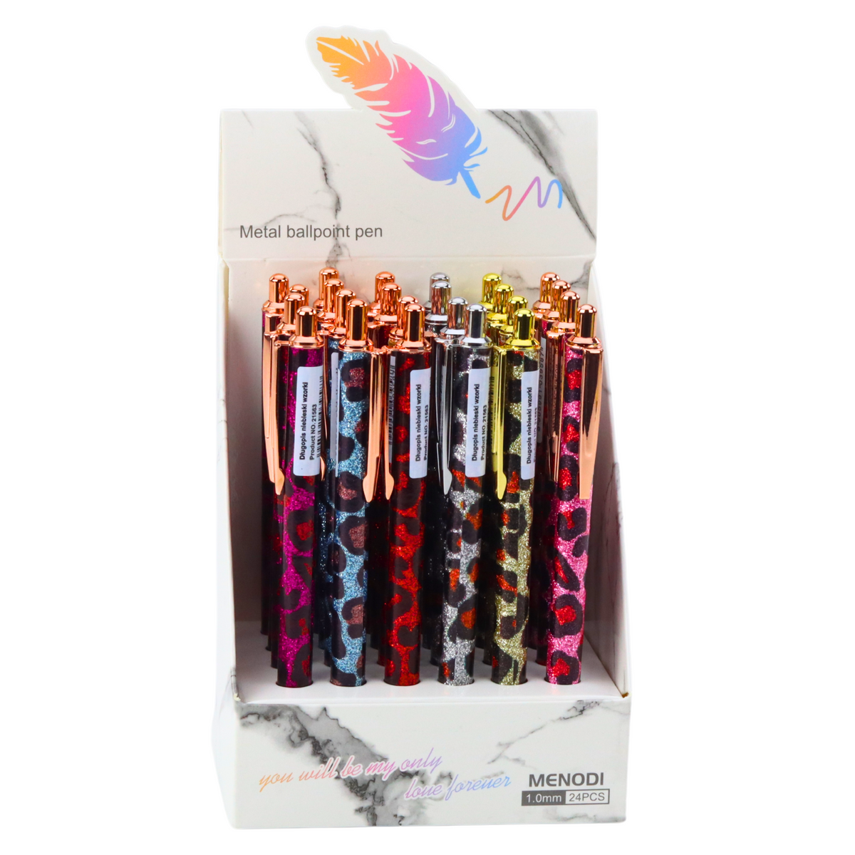 Metal Ballpoint Pen Automatic Panther Blue Ink 1.0mm