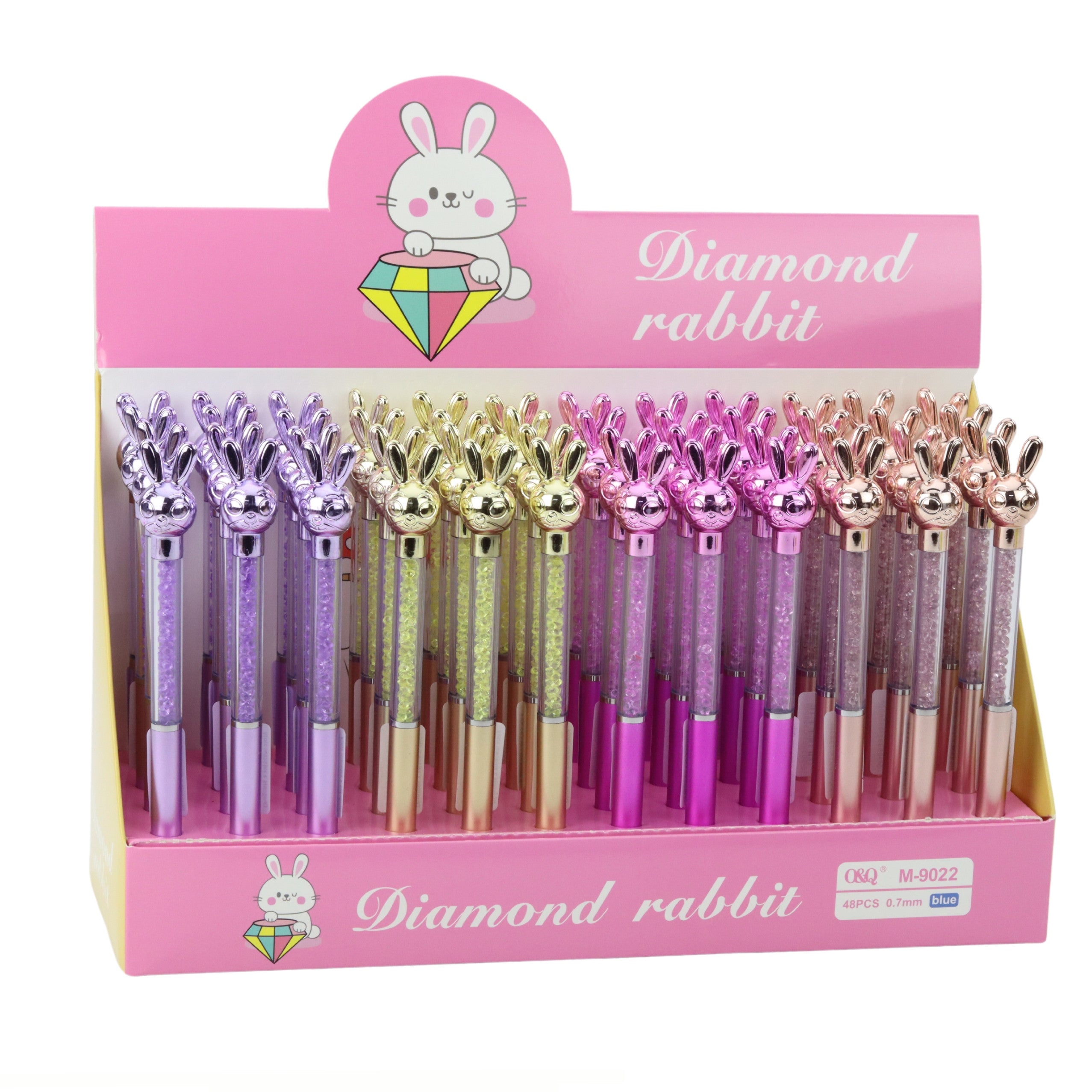 Rabbit Ballpoint Pen Diamonds Blue Refill 0.7mm Mix