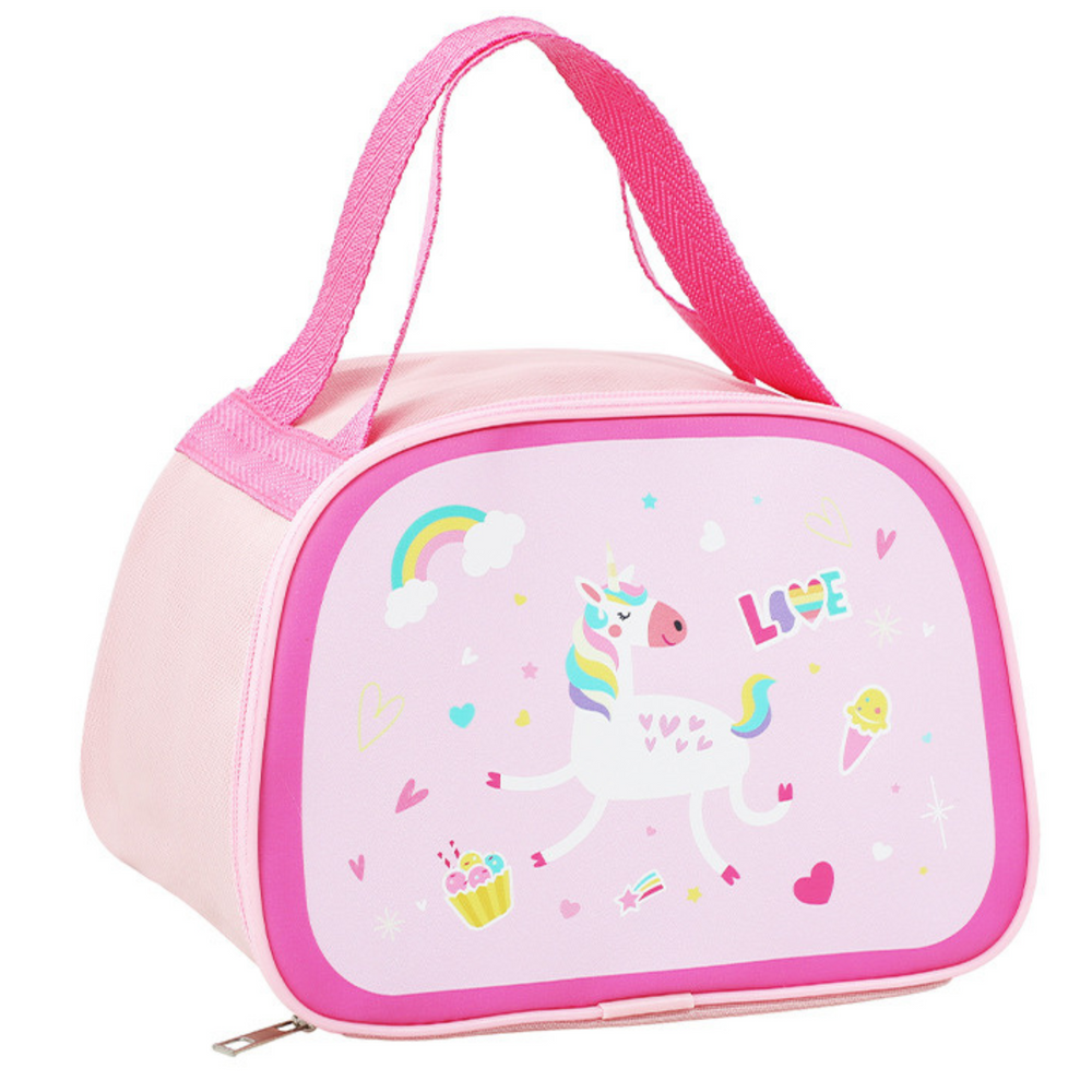 Thermo-isolerende Frühstücks-lunchtasche Rosa Einhorn 23 Cm