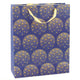 Elegant Gift Bag Gold Stars Navy Blue 32 X 26 X 12 Cm