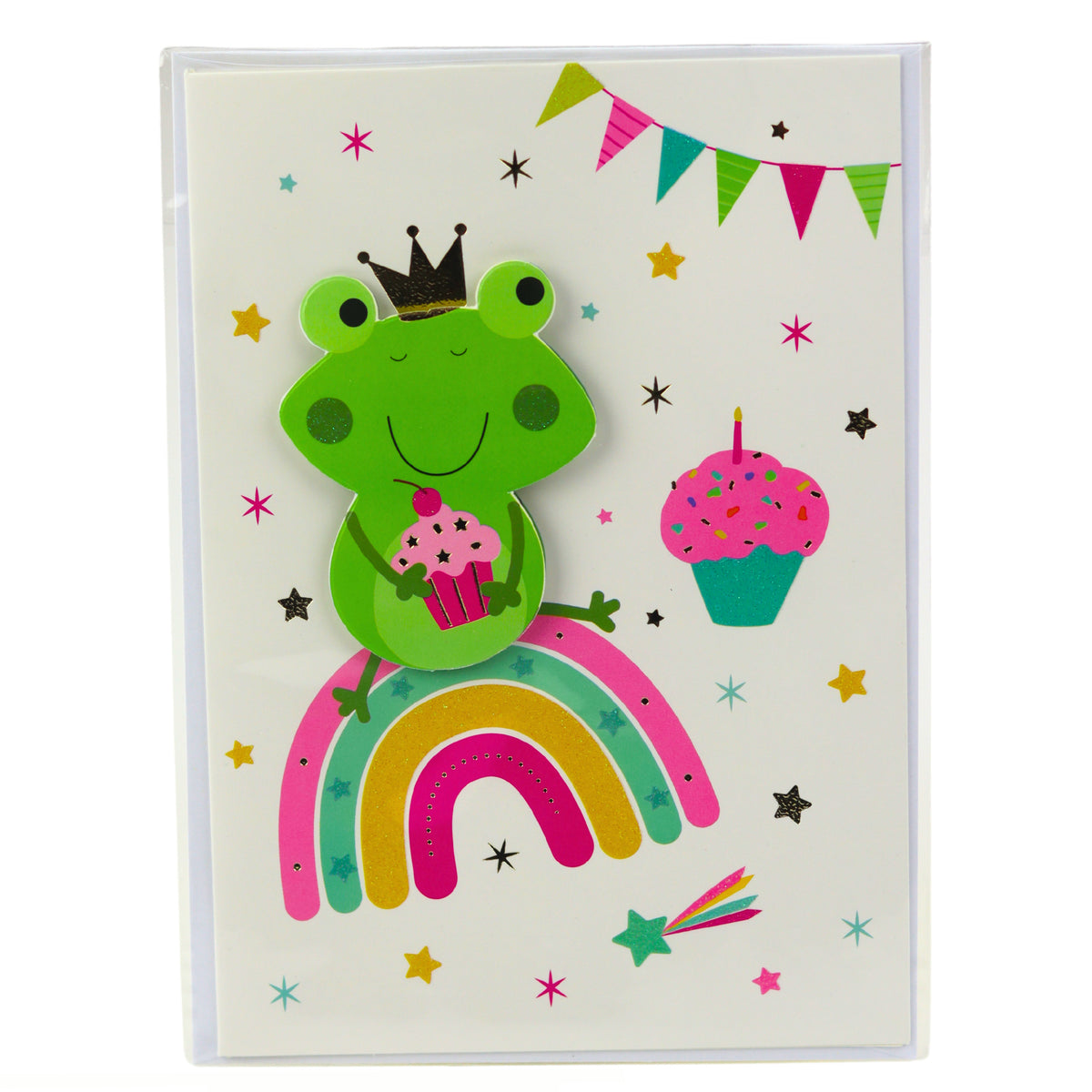 Greeting Card 3d Unicorn Elephant Frog Dinosaur + Envelope