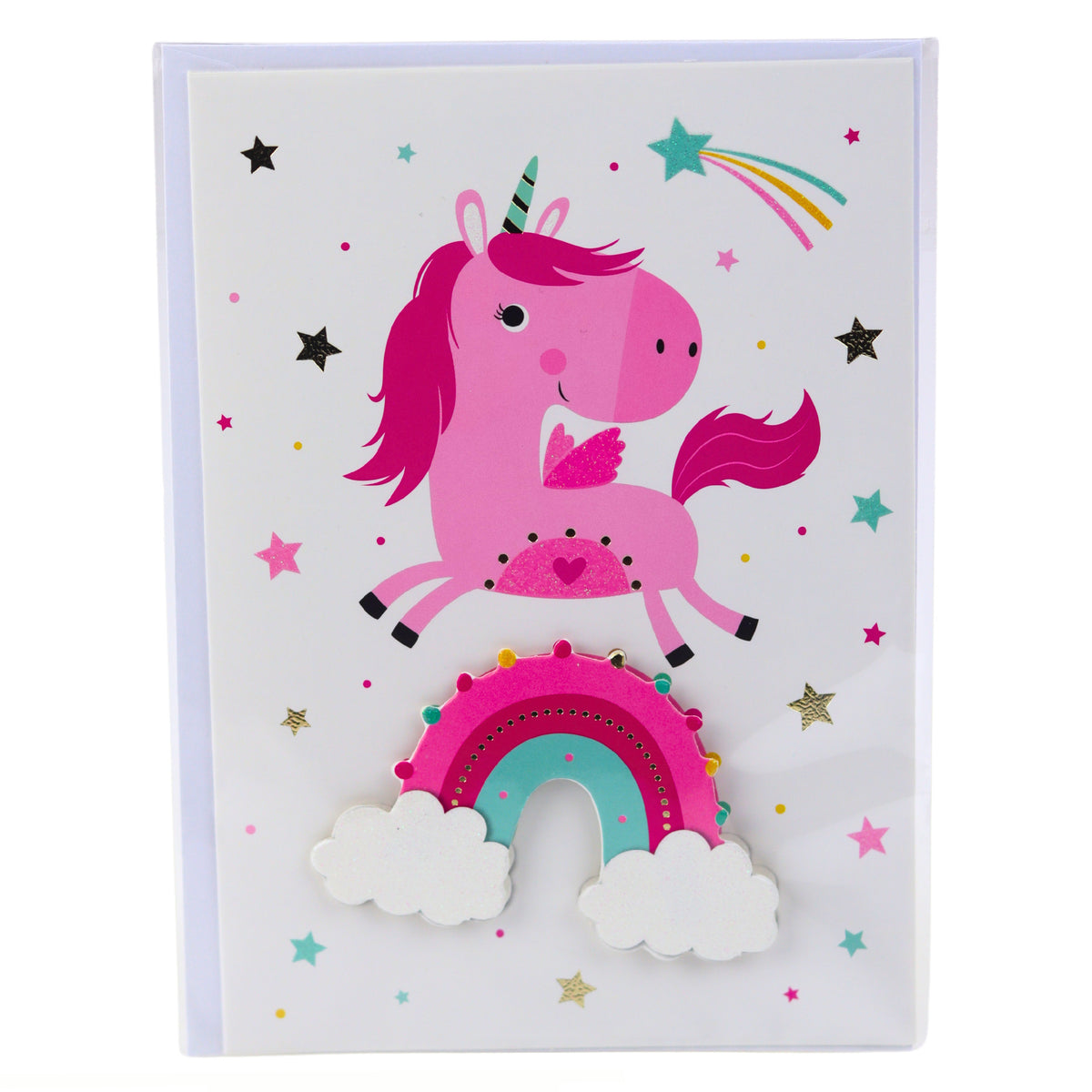 Greeting Card 3d Unicorn Elephant Frog Dinosaur + Envelope