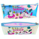 Girl's School Holographic Pencil Case Summer Unicorns 20x8cm