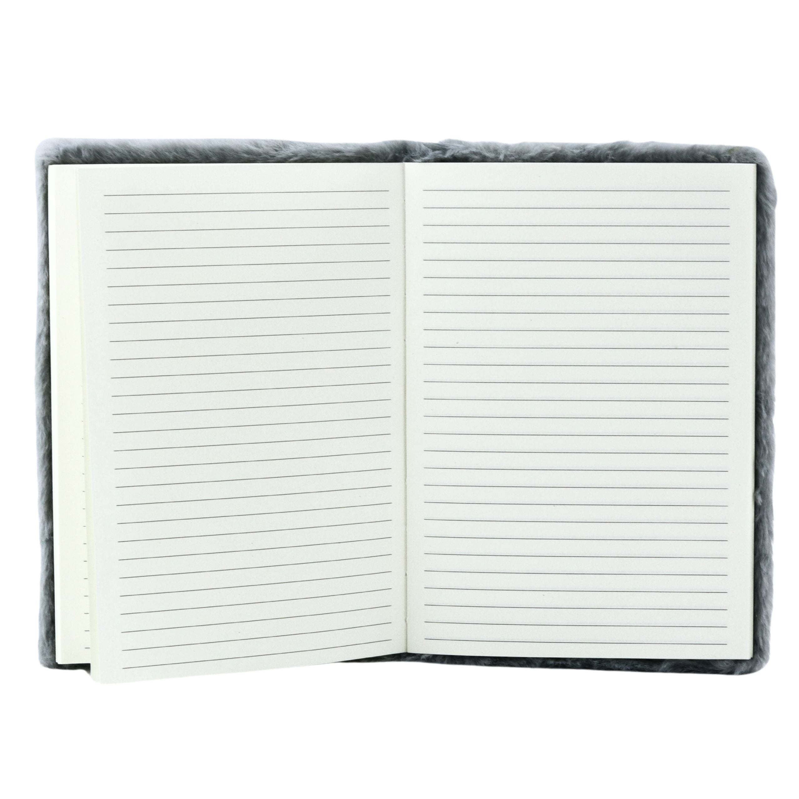 Plush Notebook Notebook Lined Gray Hare A5 80 Sheets