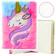 Carnet Peluche Carnet Ligné Licorne Avec Corne Dorée A5 80 Feuilles
