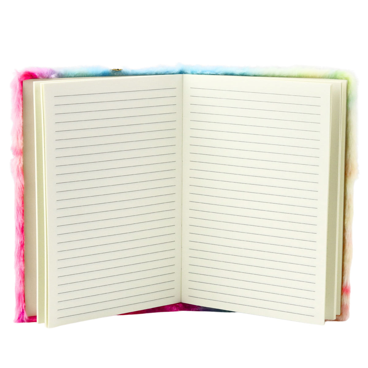 Carnet Peluche Carnet Ligné Licorne Avec Corne Dorée A5 80 Feuilles