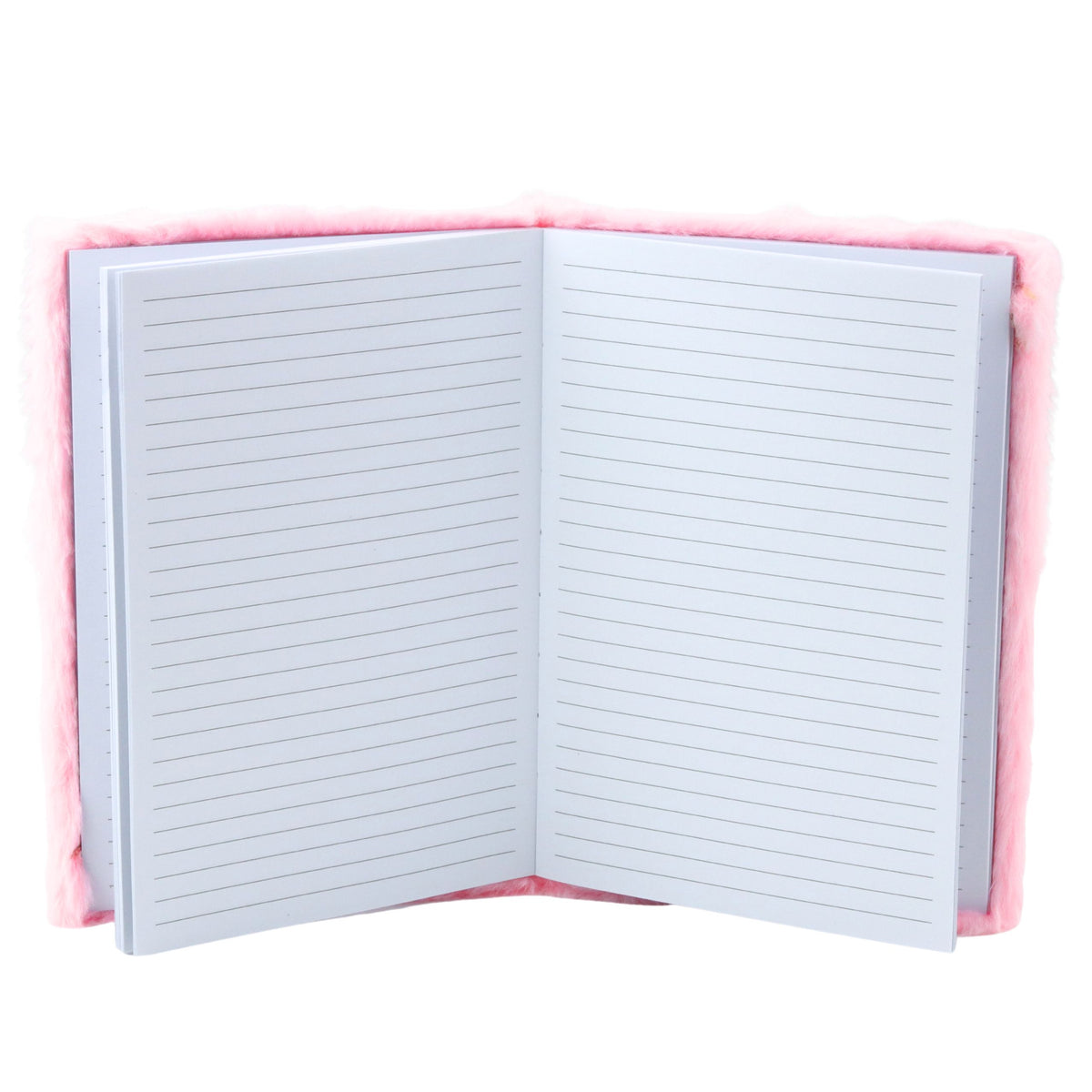 Plush Notebook Notebook Lined Star With Confetti Pink A5 80 Sheets