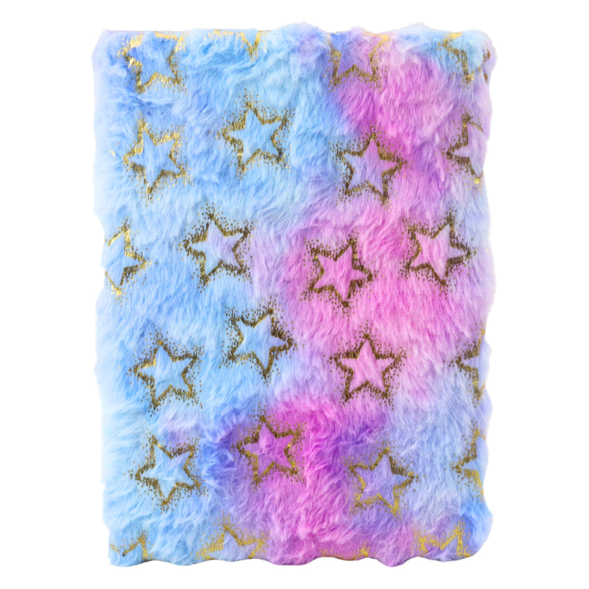 Plush Notebook Notebook Lined Gold Stars Pastel A5 80 Sheets