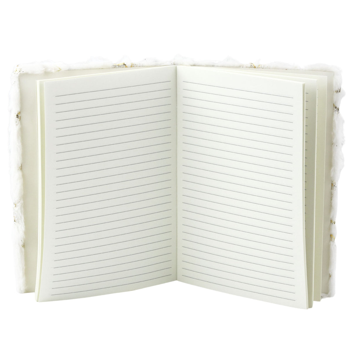 Plush Notebook Notebook Lined Gold Stars White A5 80 Sheets