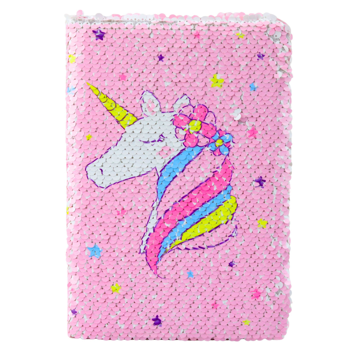 Notebook Notebook Lined Sequins Two-color Unicorn A5 80 Sheets