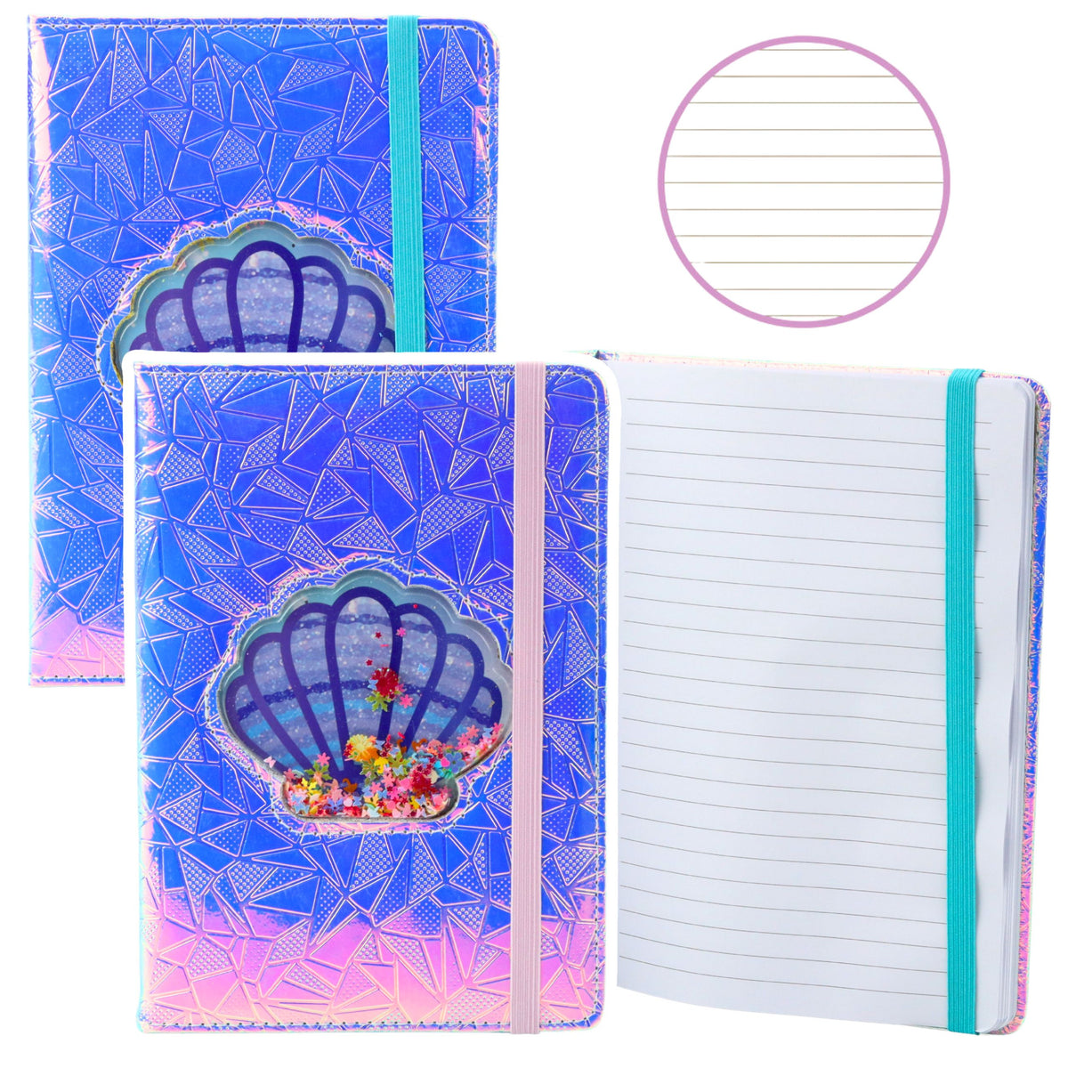 Notebook Notebook Lined Shell With Confetti Holographic A5 70 Sheets