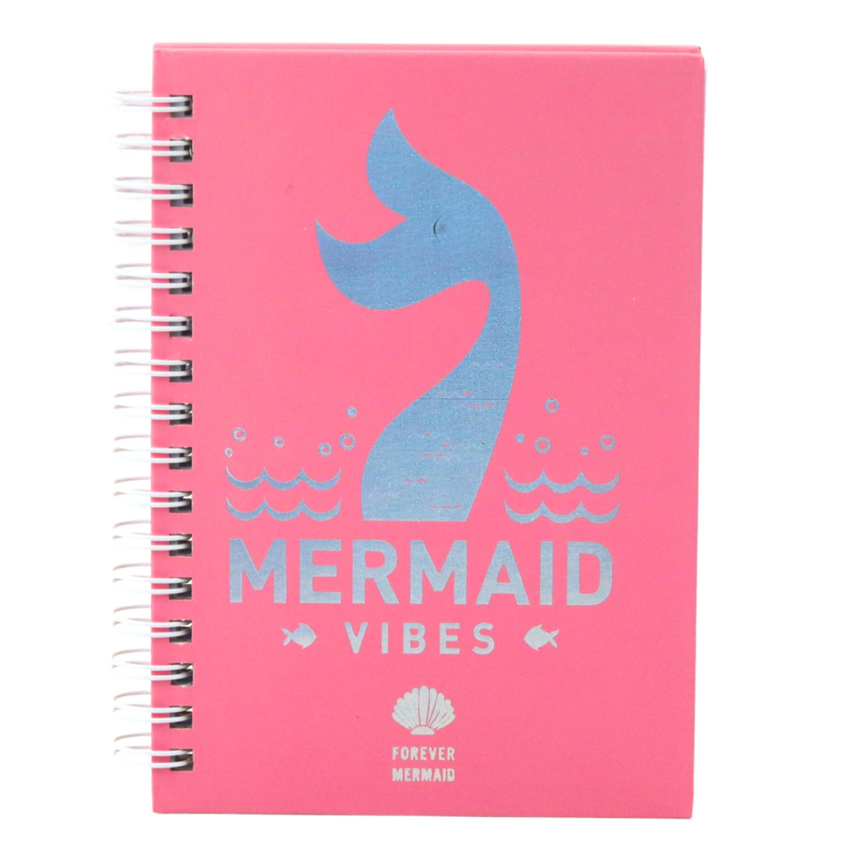 Holographic Mermaid Tail Pink Lined Notebook A6 80 Sheets