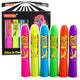 Face Painting Set Neon Uv Fluorescent Pencils 6pcs