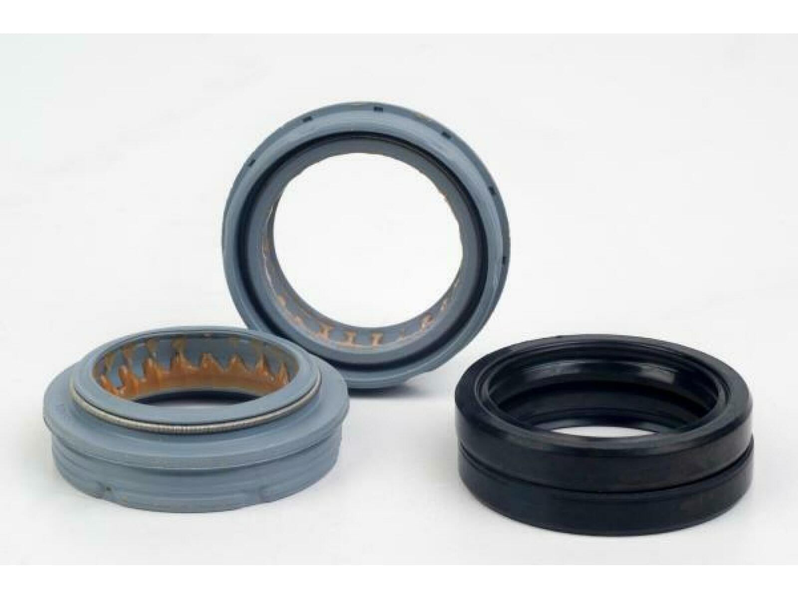 Rockshox Fork Dust Wiper Kit - 35mm Black (includes Flangeless Dust Wipers & 6mm Foam Rings) - Domain A1-a2 (