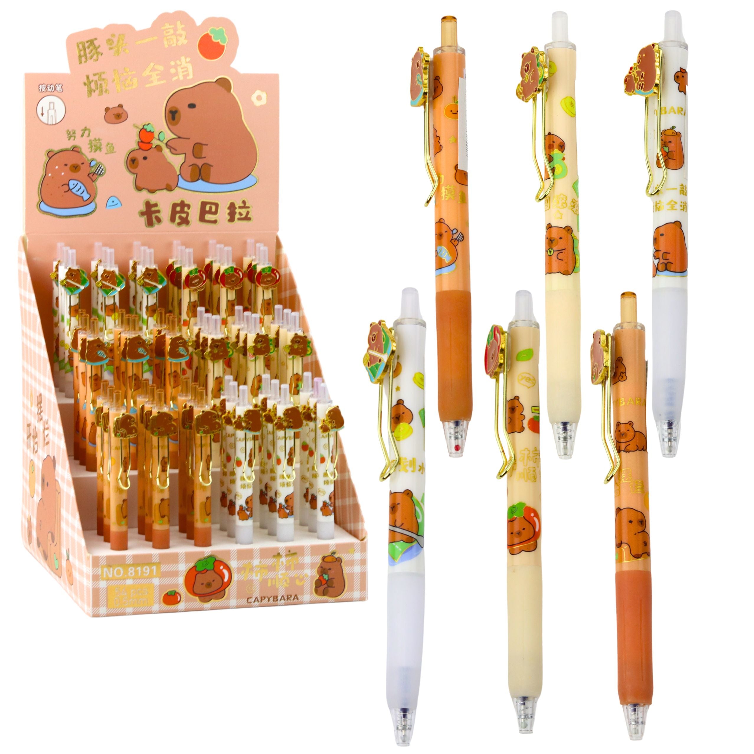 Capybara Gel Pen Blue Ink 0.5mm 14cm Mix