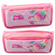 Pencil Case School Kit Unicorn Wing Glitter 3d Pink 21.5x9cm