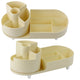 Multifunctional Organizer For Cosmetics Rotating Roomy Beige