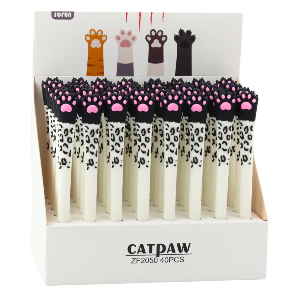 Cat Paw Gel Pen Blue Ink Black And White Cap 165cm