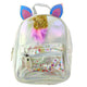 Children's Backpack With Unicorn Horn Moving Confetti Pearl 25cm 4.5l