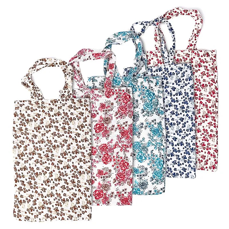 Shopping Bag Vintage Viscose Sari --package Of 10 Pcs - 42x27 Cm
