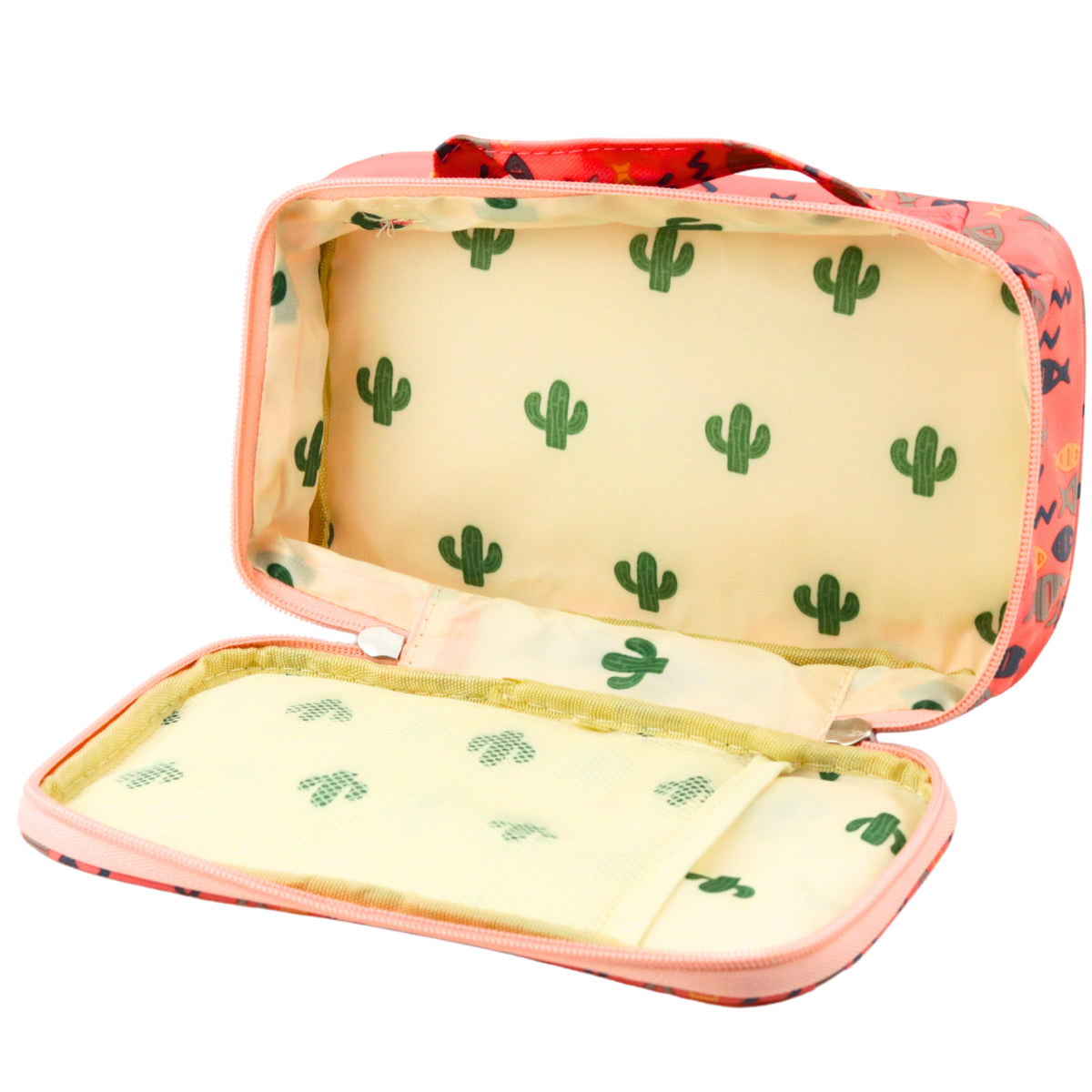 Tolltartó Iskola Szervező Kozmetikai Táska Kiegészítő Pocket Fish Pink 22,5cm