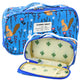 Pencil Case School Organizer Cosmetic Bag Additional Pocket Blue 22.5cm