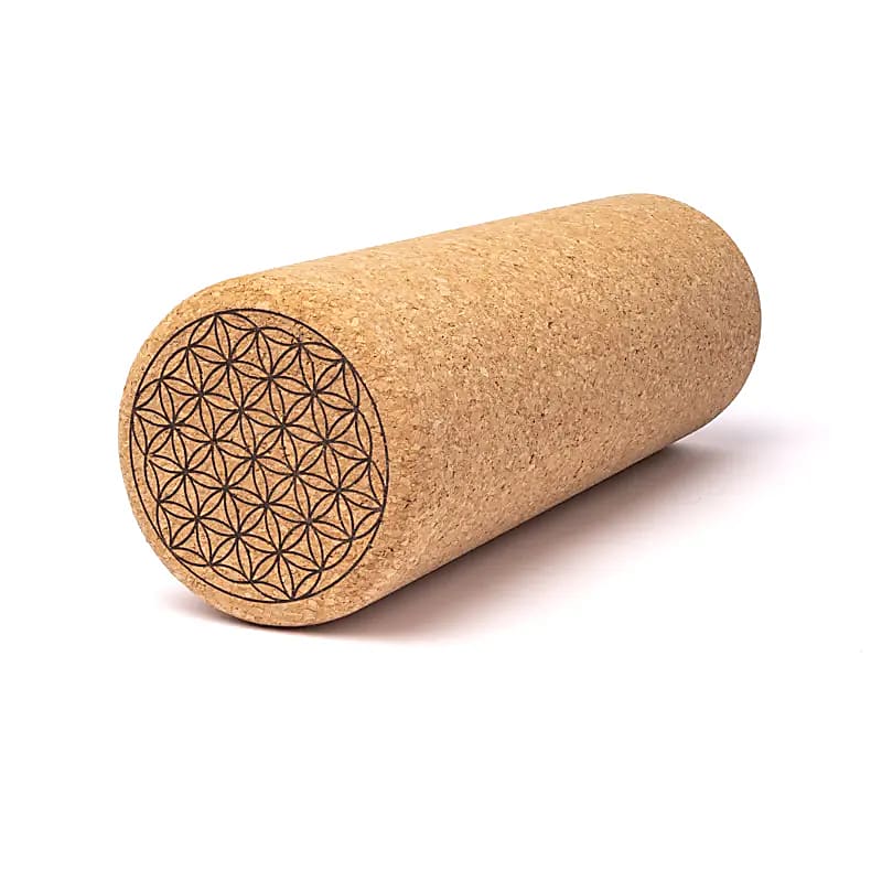 Recuzită Yoga Cilindru Plută Floarea Vieții - 30x10 Cm