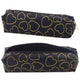 Single-compartment School Office Pencil Case Golden Hearts Black 20x6.5 Cm