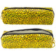 Single-compartment School Office Pencil Case Holographic Pattern Gold 20x6.5 Cm