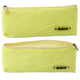 Single-compartment School Office Pencil Case Embossed Checkered Pattern Yellow 21x9.5cm