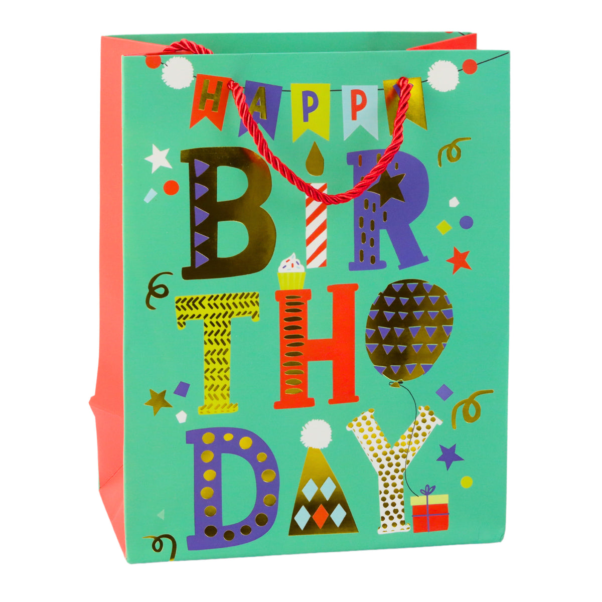 Busta regalo in carta con motivi di compleanno 23 X 18 X 10,5 cm
