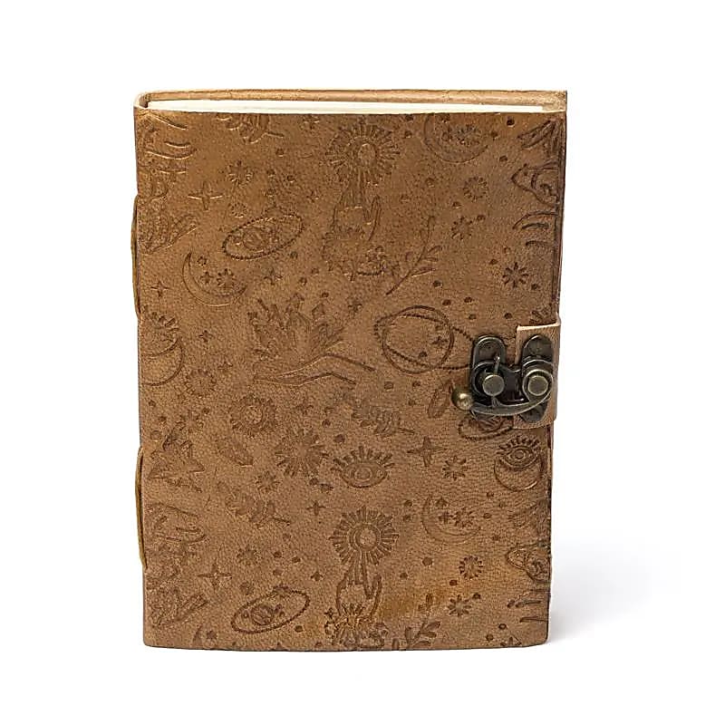 Cuaderno Símbolos Místicos Con Funda De Piel Sintética - 250 G; 18x13cm
