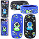School Pencil Case Space Cosmonaut Two Pockets Black