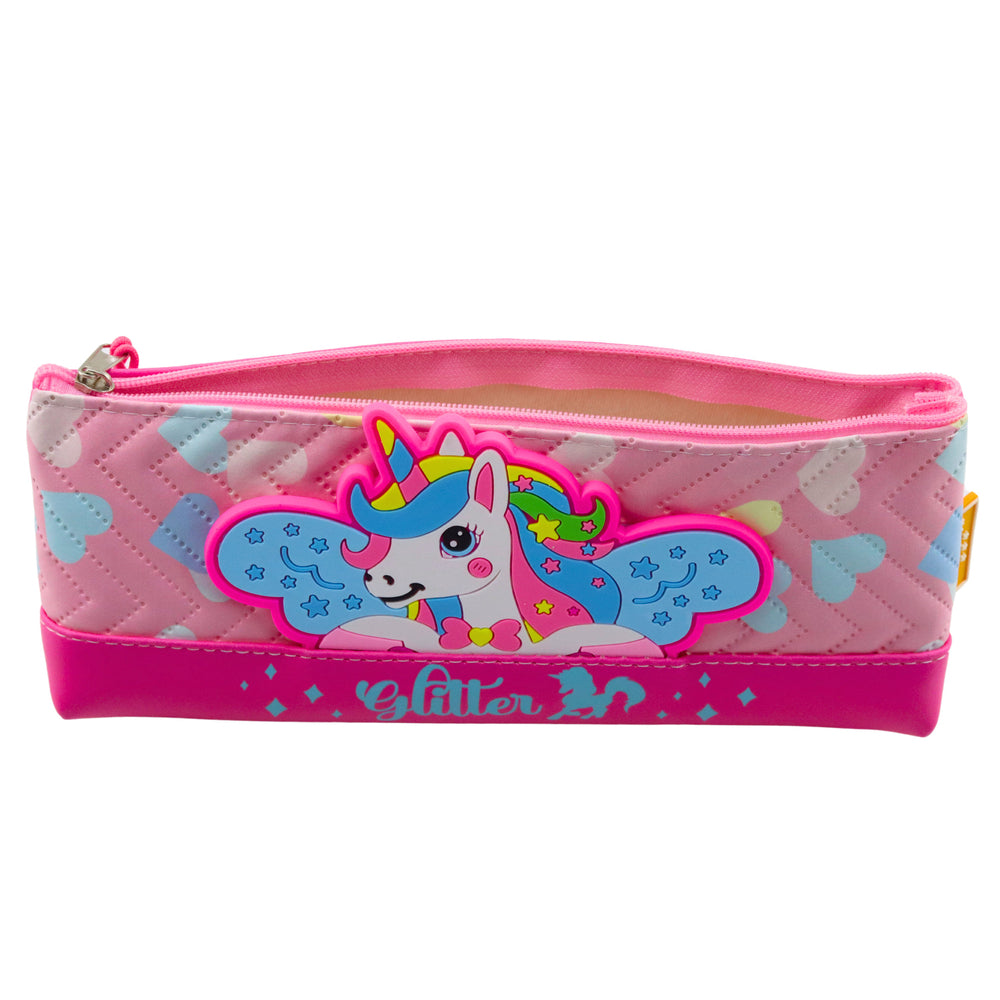 Pencil Case School Kit With Unicorn Pink 20 X 8.5cm
