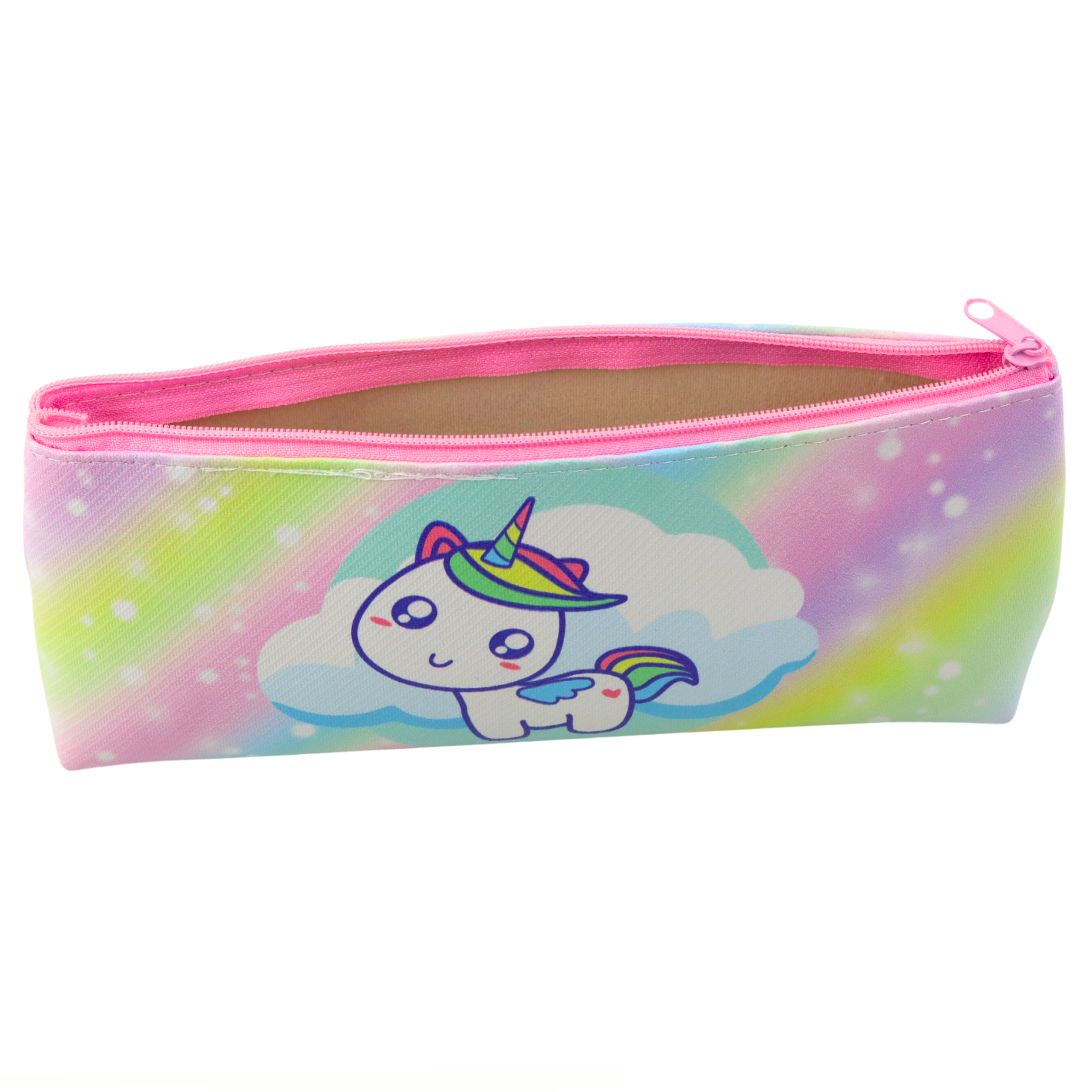 School Pencil Case For Girls Unicorn Pastel Rainbow Colorful
