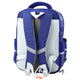 School Backpack Patches With Dinosaurs Chest Strap Navy Blue 39x27x15cm