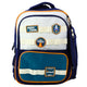 School Backpack Space Patches With Pencil Case Navy Blue 16l