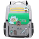 School Backpack With Dinosaurs Chest Strap Gray Green 21l 39cm