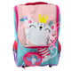 School Backpack White Cat Bag With Bird Pendant 21l
