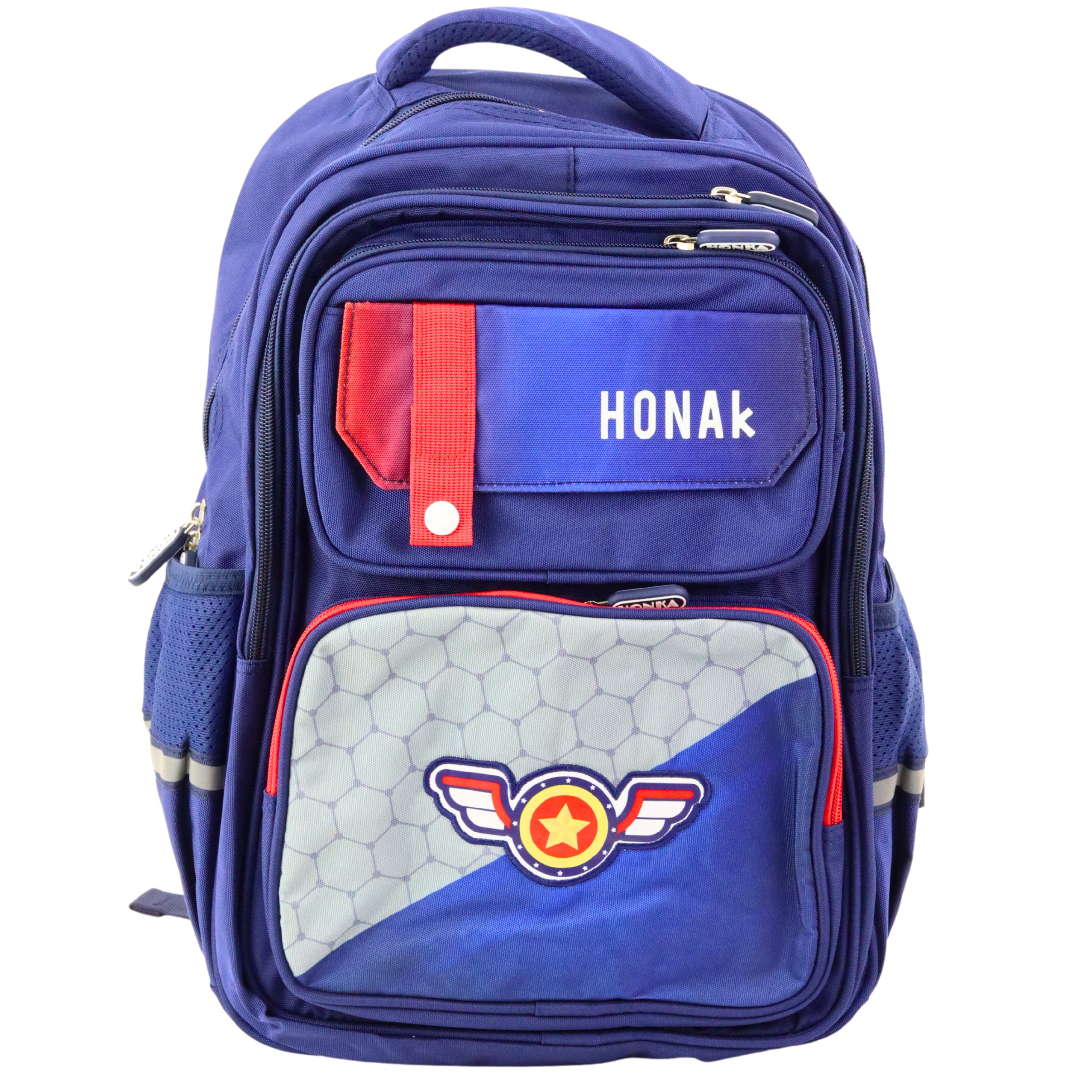 Mochila Escolar Com Patch Alça Peitoral Azul Marinho 20l