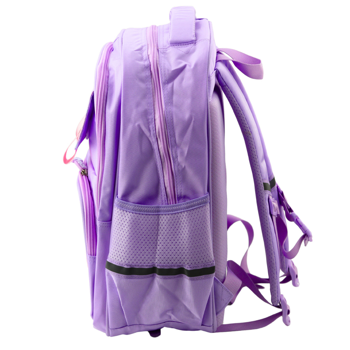 Mochila Escolar Com Alça Peitoral Gato Branco Roxa 20l