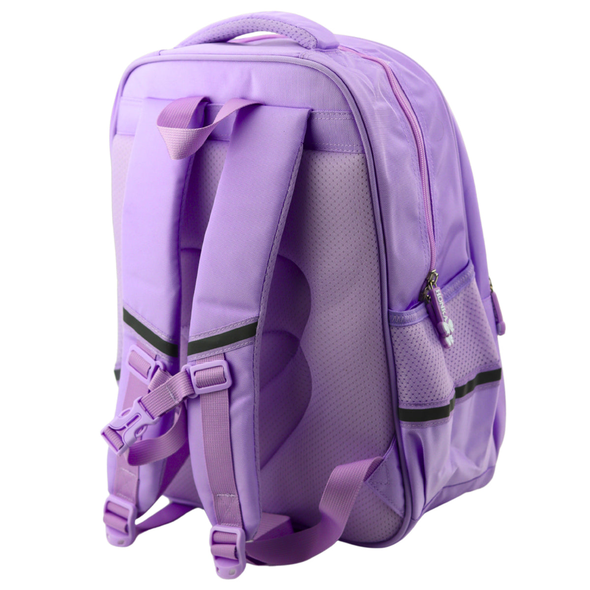 School Backpack With White Cat Chest Strap Purple 20l