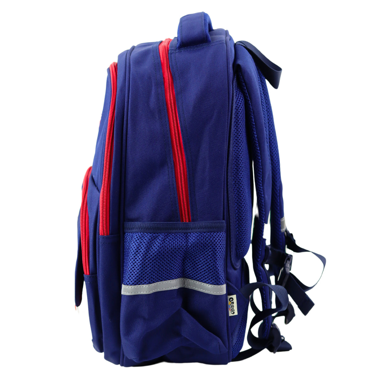 School Backpack Chest Strap Navy Blue Red 20l 38cm