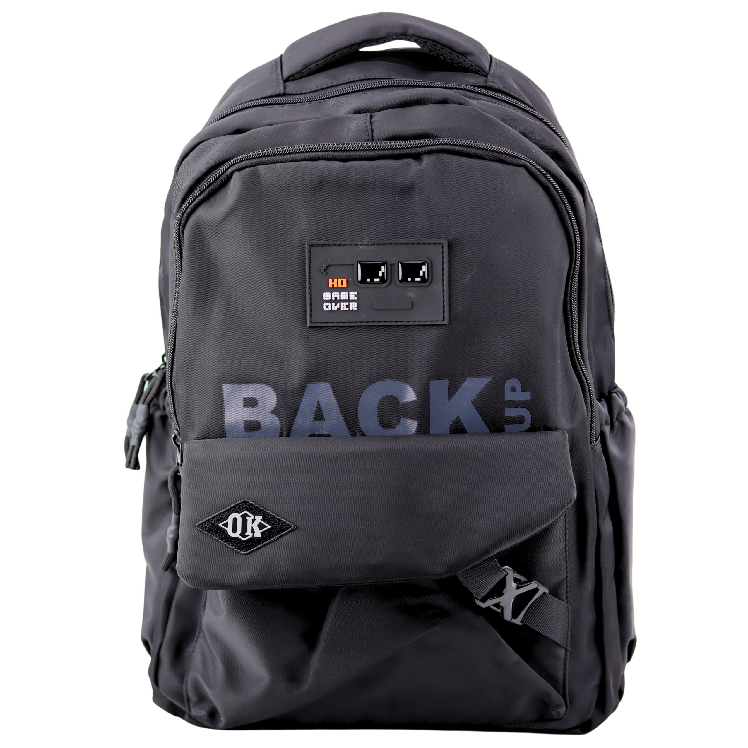 Mochila City School 6 Bolsos Back Up Preto 23l 46cm