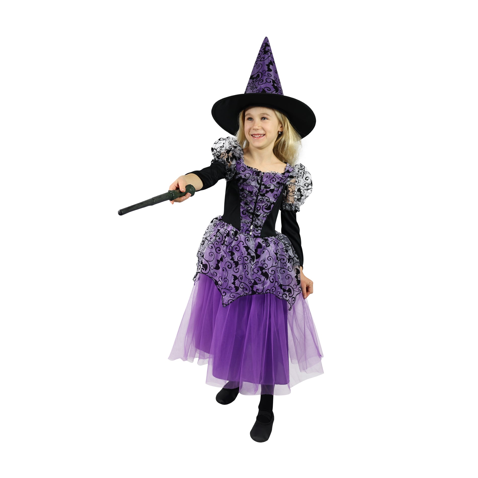 Disfraz infantil - Bruja violeta (m) E-pack