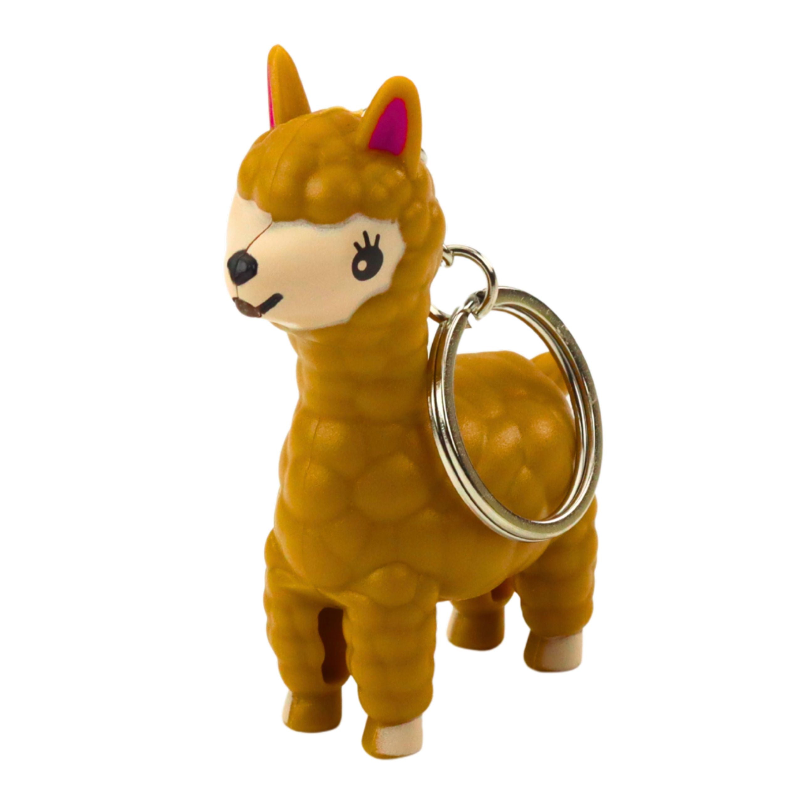 Backpack Keychain Llama Alpaca Led Flashlight Sounds