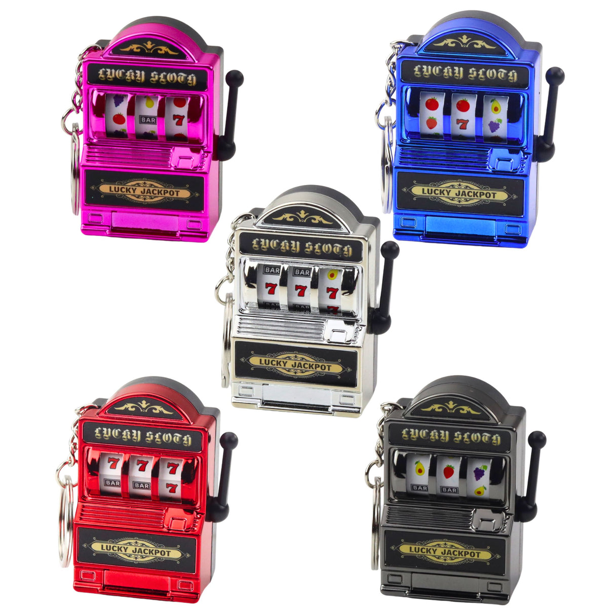 Schlüsselanhänger Mini Casino Spielautomat Spielautomat Moving Bar Mix Farbe