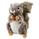 Plush Cuddly Toy Squirrel With A Nut Brown 18cm