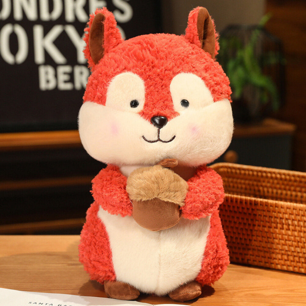 Plush Mascot Cuddly Toy Squirrel With Nut 25cm