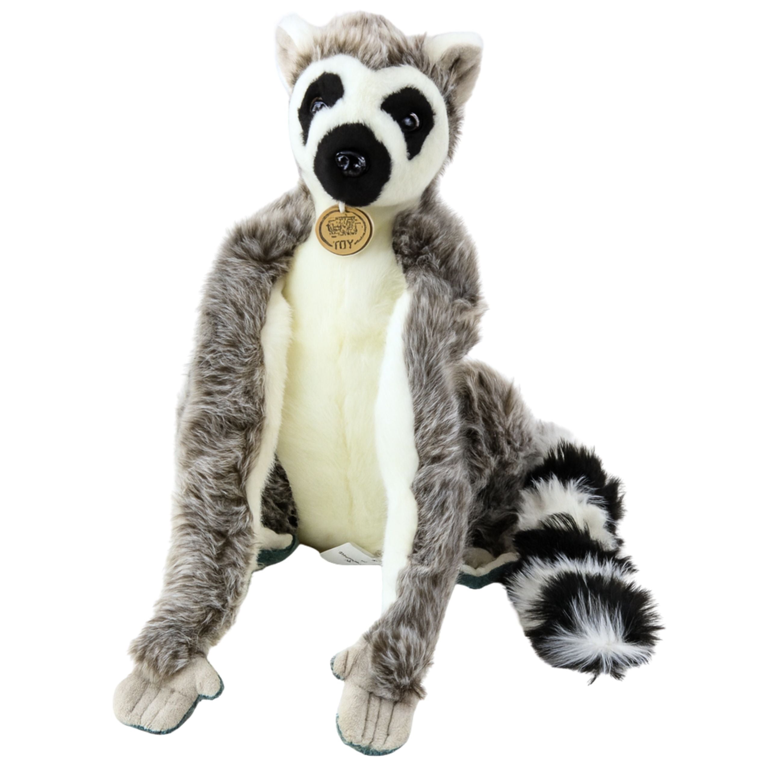 Plush Lemur Cuddly Toy With Long Velcro Paws 27cm